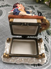 Porcelain Hinged Trinket Box - Raggedy Ann On Sled