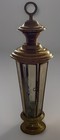 Vtg Turkish Like Brass Lantern Hanging Shepherd Candle Holder Etched Glass 14   