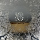 Baroque By Wallace 297 Large 16 1 2  Silver Plated Platter Serving Tray Monogram