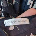 Modern Abayati Set Of Two Black Blue Chiffon Floral Hijabs Modest Scarves Wraps