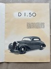 Delage 1939 1940 D1 50 D6 75 D8 100 D8 120 Color Sales Brochure Catalog Original