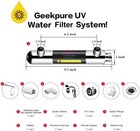 Geekpure 6 Watt U-v Water Filter For Reverse Osmosis Filtration  0 5-1 Gpm 