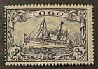 Travelstamps  Germany German Togo Africa Stamps Kaiser   s Yacht 3 Mark Mint Og H