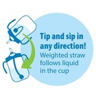 Milestones Baby First Straw Cup Toddler Sippy Training Bottle 1 Pack Blue