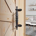  9  Barn Door Pull Handle  Rustic Black Cast Iron Grab  Gate Handles  Easy 1