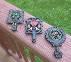 Lot Of 3 Vintage Wilton Small Cast Iron Trivets Footed 5 1 4   