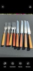 Vintage Bakelite Flatware Set Amber Butterscotch 4 Forks 4 Knives 8 Pc