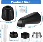 Matte Black Shower Trim Kit  3 Piece Knob And Tub Spout For