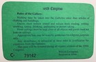 1997-1998 Us House Of Representatives Visitors Gallery Pass Card 105th Congress