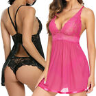 Women s Sexy-lingerie Babydoll G-string Sleepwear Underwear Lace Dress Nightwear
