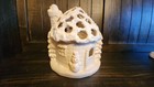 Ceramic Bisque Ready To Paint Christmas Igloo House  Santa W cut Out Marble Roof