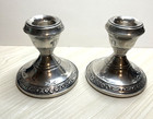 Vintage La Bell Sterling Silver Candlestick Holders  Weighted Base