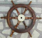 Antique 18 Inches Nautical Boat Ship Wheel Brown Wooden Wheel Wall D  cor Gift