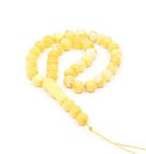 Islamic Prayer Beads 33 3 Tasbih Muslim Rosary Baltic White Amber 8mm Zikr Eid