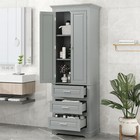 Tall Bathroom Storage Cabinet Floor Cabinet With Drawers And Adjustable Shelves