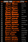 Boat Name Decal   Custom Hull Graphic   Premium Marine Vinyl Lettering