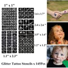 Qstohena Pack Of 12 Henna Temporary Tattoo Stencil 7 6inchesx4 1inches  Black 