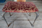 Antique Vanity Stool bench Ornate Cast Iron Legs W claw Feet Owi 630
