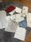 Vintage Linen Lot  Embroidered Runner   Dresser Scarf Table Topper Mixed Lot