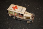 Vintage Tin Litho Bandai Ambulance Friction Car Truck Rare