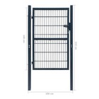 Vidaxl 2d Fence Gate  single  Anthracite Gray 41 7  X 82 7   141744