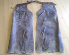 Rare Antique Maker Mark Fred Mueller Men s Working Batwing Chaps slotted Conchos