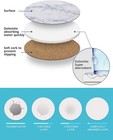 Absorbent Coaster Sets Of 4  Drink Coasters With Holder  White Marble Style Cera