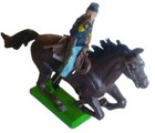 Vtg Britains Ltd 1971 Deetail Cavalry Toy Soldier Holding Bugle Mounted On Horse