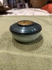 Vintage Vanity Powder Box W porcelain Decoration Made In Usa