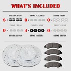 Front Rear Drilled Rotors And Brake Pads Brakes Kit For Toyota Sienna Highlander