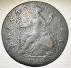 1740 Great Britain Uk 1 2 Half Penny  George Ii Vf Non-regal