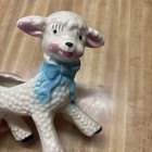 Vintage Ceramic Baby Boy Lamb Figurine Planter
