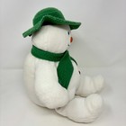 Eden Vintage The Snowman Plush 14    Green Hat Scarf Raymond Briggs Soft You Doll