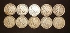  5 Face Value 10 Coins 90  Silver Dollars Walking Liberty Mix Dates   Lot  2