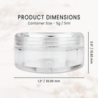 100 Pack Jars High Quality 5 Gram ml Plastic Empty Sample Container Cosmetic