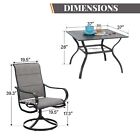 Patio Furniture Set With Umbrella Swivel Chairs Outdoor Dining Table Chairs Set