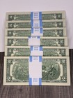 New  Uncirculated Two Dollar Bills  Series 2017a   2 Sequential Notes  Lot Of 50
