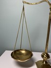 Vtg Brass Balance Scales Of Justice Apothecary Weight Measure Mcm 13 5   