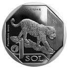 Coin Peru 1 Sol Jaguar 2018 Y Gato Andino 2019 Unc   Ms