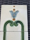 3 Art Nouveau Floral English Hollins Minton Architectural Decorative Tile Set