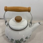 Vintage Teapot Enamel Kettle Lincoware  Made In Taiwan 