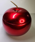 Vintage Mcm Red Apple Ice Bucket Champagne Metallic Red Milk Glass Thermal Alex