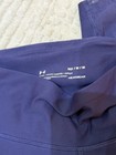 Under Armour Heatgear Women M Purple Compression Leggings Pull On Stretch Waist