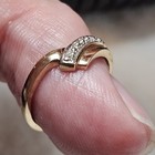 10k Y Gold W One Diamond  Accent Adjustable Toe Ring Marked  c zrw 10k Vintage