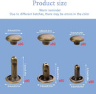 240 Sets Rivets For Leather  Leather Rivets 3 Sizes Leather Double Cap Rivets Fo