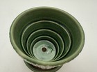 Mccoy Vintage Basket Weave Art Pottery Green Flower Pot Planter  3    E111