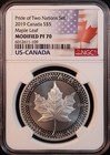 2019 Canada  pride Of Two Nations  Silver Maple Leaf - Ngc Pf70  Modified Proof