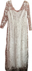Bridal Wedding Dress Xl Lace Long Sleeve Embroidered Full Length  White