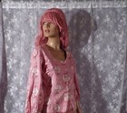 Vintage 60s Blouse 1960s Little Red Riding Hood Toile Boho Victorian Size Small