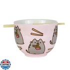 Enesco Pusheen By Our Name Is Mud Ramen Bowl And Chopsticks Set  4   Pink  18